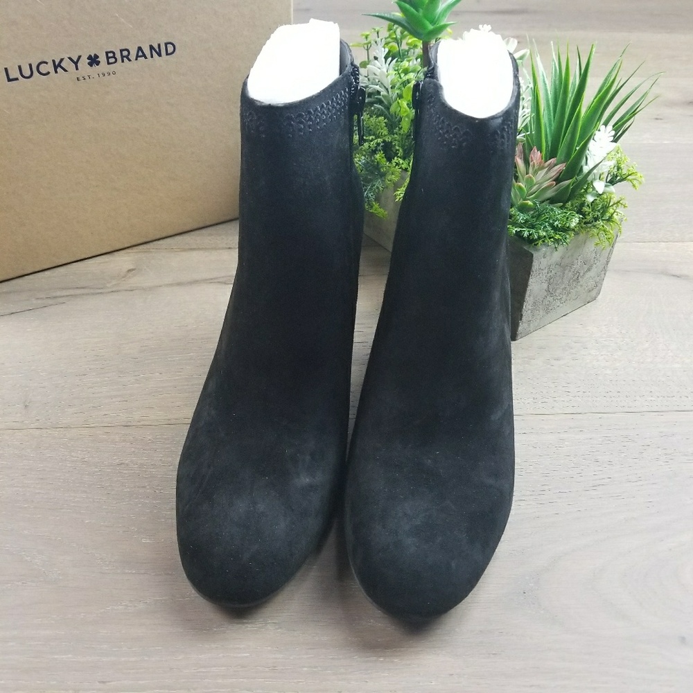 LOWEST Lucky Brand Salmah 2 Block Heel Ankle Boot - Picture 3 of 8